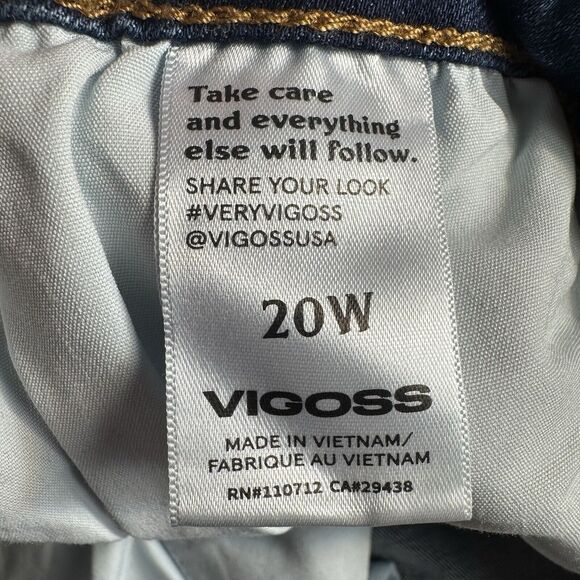 Vigoss THOMPSON TOMBOY Size 20W High Rise Ankle Straight Jeans Denim Pants 38x28 - Picture 10 of 12